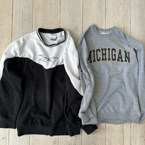 Reebok Classic Black and White Sweatshirt